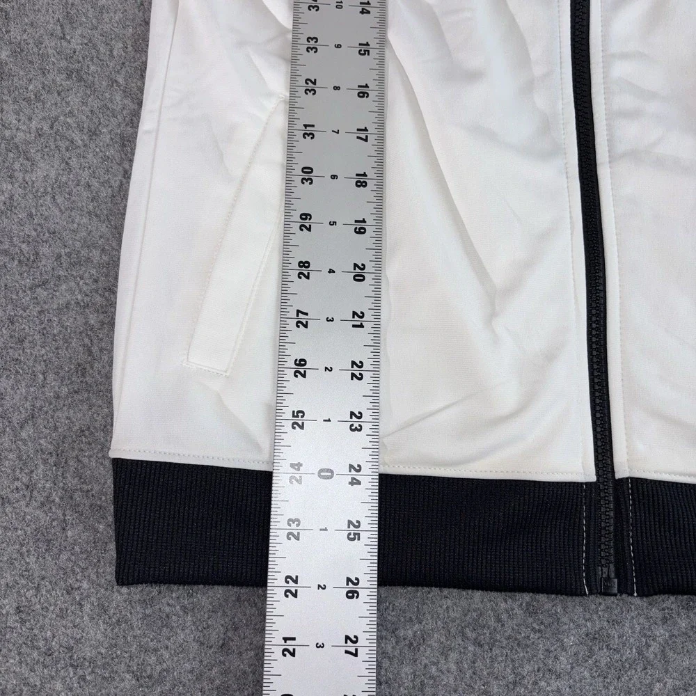 Nike Jacket Youth Girls Large Full Zip Track White Gray Black Athletic